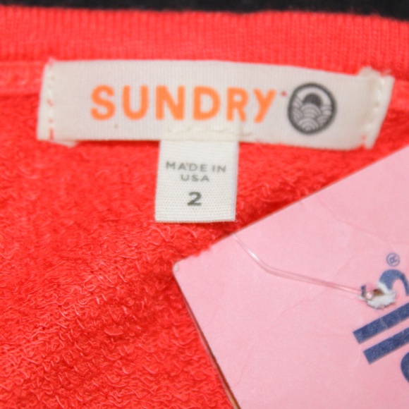 Sundry Anthro Red LOVE Oversize Sweatshirt - Picture 13 of 13